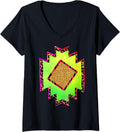 Womens Cute Aztec country shape western rodeo women cheetah serape V Neck Apparel Comfort Fit Hot Right Now