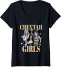 Womens Disney The Cheetah Girls Main Cast Vintage Group Shot V Neck Apparel Premium Print Fan Favorite