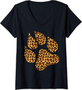 Womens Funny Leopard Print Paw Cool Cheetah Skin Boys Girls Gift V Neck Apparel Premium Print Best Seller Look