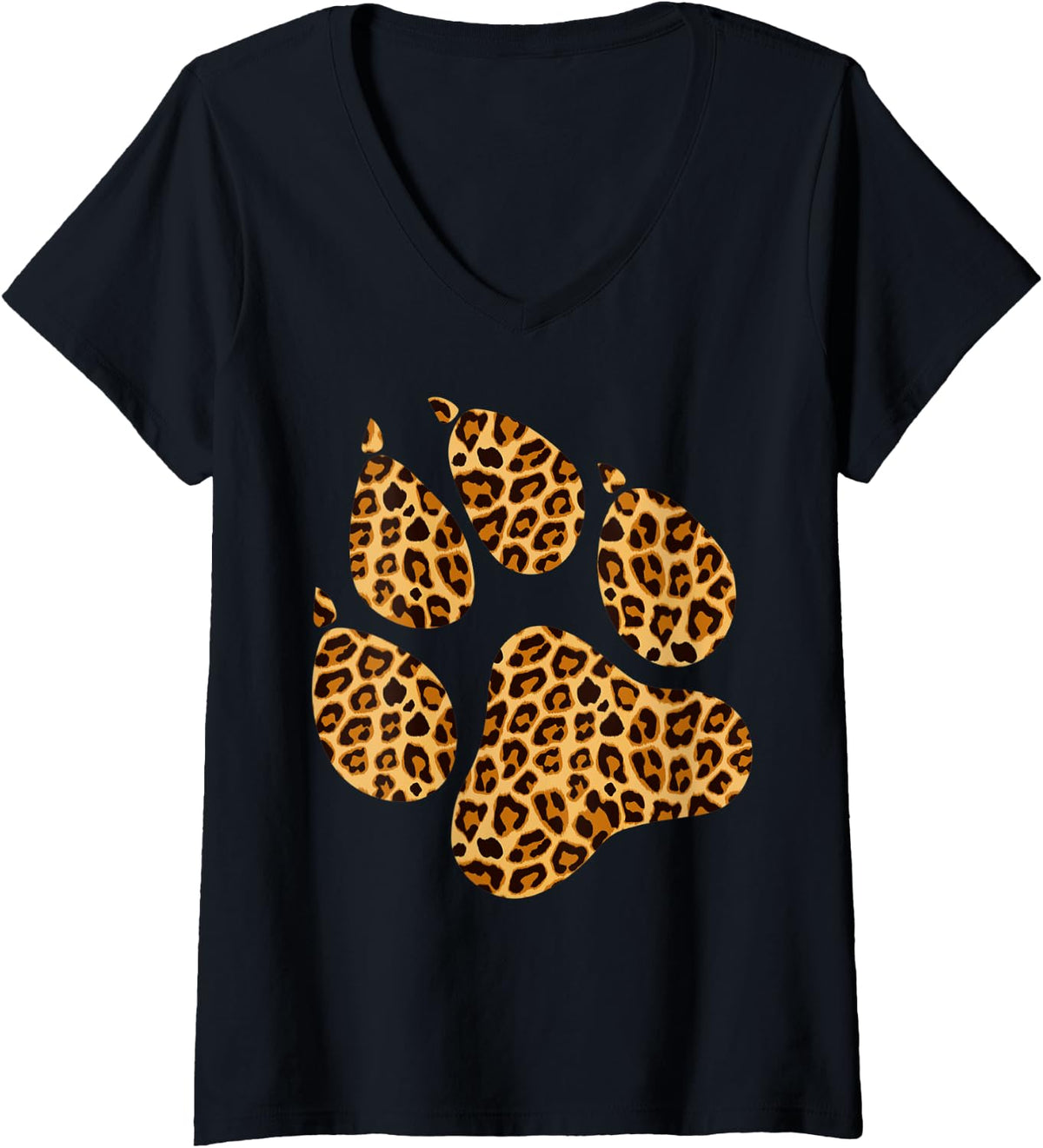 Womens Funny Leopard Print Paw Cool Cheetah Skin Boys Girls Gift V Neck Apparel Premium Print Best Seller Look