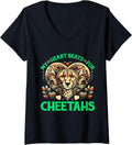 Womens African Wild Animal Safari Leopard Cheetah V Neck Apparel Viral TikTok Find Fan Favorite