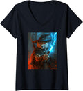 Womens Fantasy Safari Animal Cheetah V Neck Apparel Comfort Fit Best Seller Look