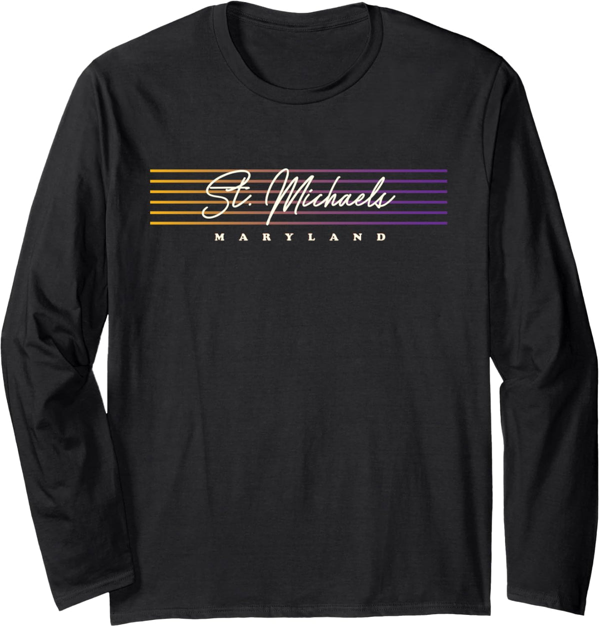 St. Michaels Shirt Nostalgic Retro Style Maryland Long Sleeve T-Shirt | Perfect Gift Idea
