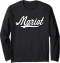 Distressed Script Michael Mariot Prospect Baseball Fan Gear Long Sleeve Apparel | Premium Quality