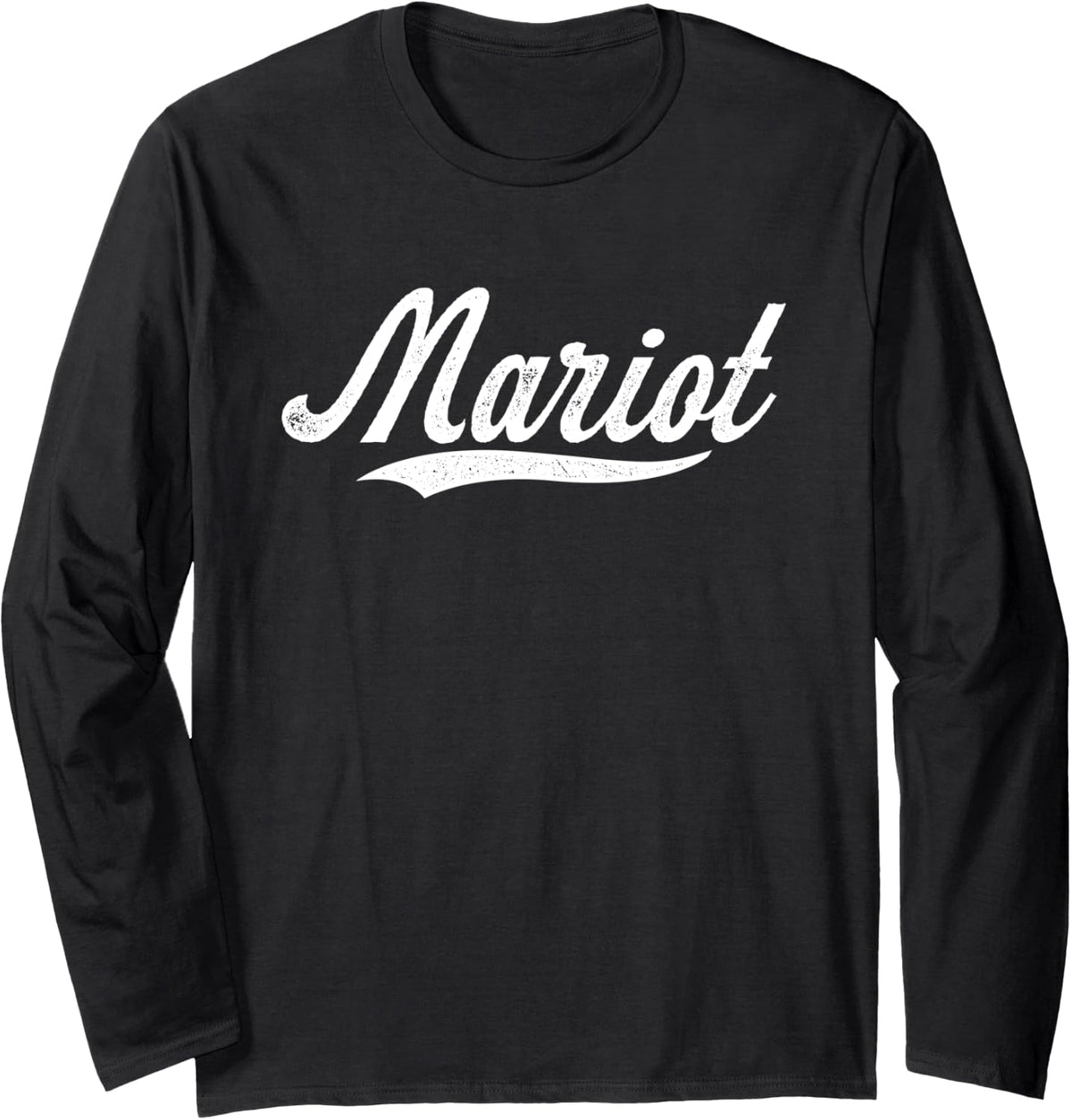 Distressed Script Michael Mariot Prospect Baseball Fan Gear Long Sleeve Apparel | Premium Quality