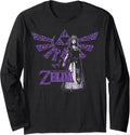 The Legend of Zelda Purple Cheetah Print Hyrule Princess Long Sleeve Long Sleeve T Shirt Comfort Fit Everyday Wear