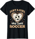 Just A Girl Who Loves Soccer Cheetah Print Girls Kids Soccer Apparel Viral TikTok Find Gift Ready