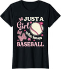 Just A Girl Who Loves Baseball Cheetah Print Girls Baseball Apparel Comfort Fit Best Seller Look