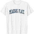 Meadows Place TX Vintage Athletic Sports JSN2 Navy Print Apparel | Bestseller Style | Aesthetic Casual Look