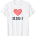 Detroit Heart Love Favorite City or Place Apparel | Bestseller Style | Daily Wear Essential