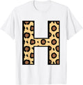 Awesome Letter H Initial Name Leopard Cheetah Animal Print Apparel Trending US Fan Favorite