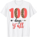 100 days y all teacher 100 days of school leopard cheetah T Shirt for Men Women Kids T Shirt Comfort Fit Fan Favorite