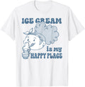 Ice Cream Shirt for Girls, Ice Cream Is My Happy Place Retro T-Shirt | US Viral Pick | Top Rated Comfort