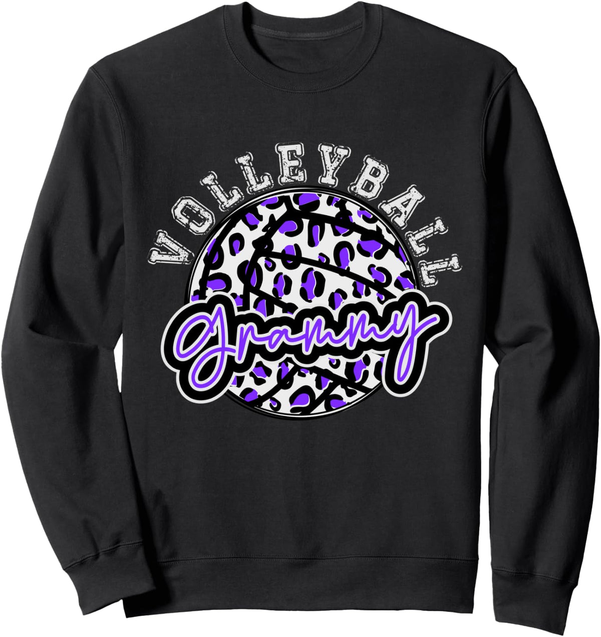 Leopard Cheetah Volleyball Purple Grammy Shirt Womens Trendy Sweatshirt T Shirt Viral TikTok Find Fan Favorite