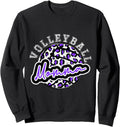 Leopard Cheetah Volleyball Purple Momma Shirt Womens Trendy Sweatshirt T Shirt High Search Demand Fan Favorite