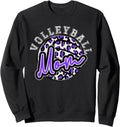 Leopard Cheetah Volleyball Purple Mom Shirt Womens Trendy Sweatshirt T Shirt Comfort Fit Hot Right Now