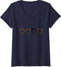 Womens Leopard Heart Shirt Women s Cheetah Hearts Tee Animal Print V Neck T Shirt High Search Demand Best Seller Look