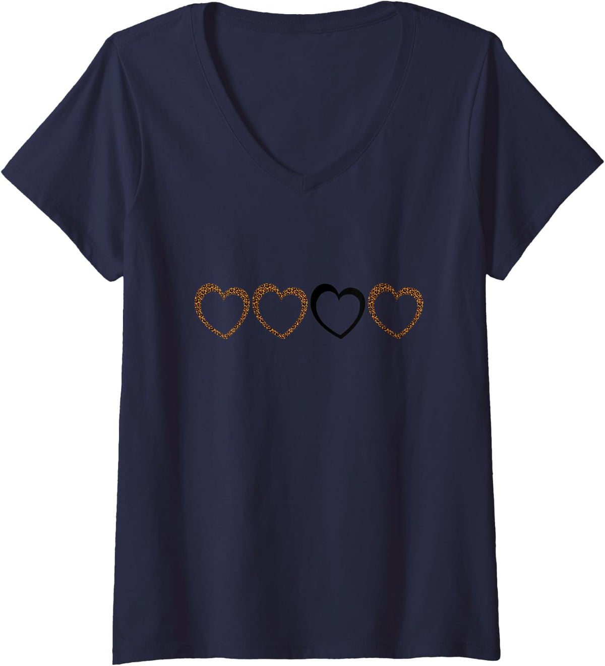 Womens Leopard Heart Shirt Women s Cheetah Hearts Tee Animal Print V Neck T Shirt High Search Demand Best Seller Look