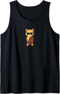 Funny Cheetah Wearing Sunglasses Playing Double Bass Tank Top Tank Top Streetwear Style Everyday Wear