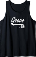 Distressed Swoosh Michael Grove Los Angeles Baseball MLBPA Tank Top Tank Top | Viral Streetwear Style