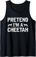 Pretend I m a Cheetah Vintage Halloween Holiday Party Tank Top Tank Top Streetwear Style Best Seller Look