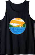The lake is my happy place sailboat fun Men Women Kids Tee Tank Top Apparel | Trending 2025 | Customer Favorite