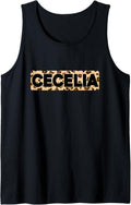 Funny Cecelia Leopard Print Personalized Name Cecelia Tank Top Tank Top Comfort Fit US Top Pick