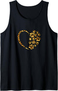 Dog Paw Print Heart Leopard Skin Cute Animal Print Dog Lover Tank Top Tank Top Viral TikTok Find Gift Ready