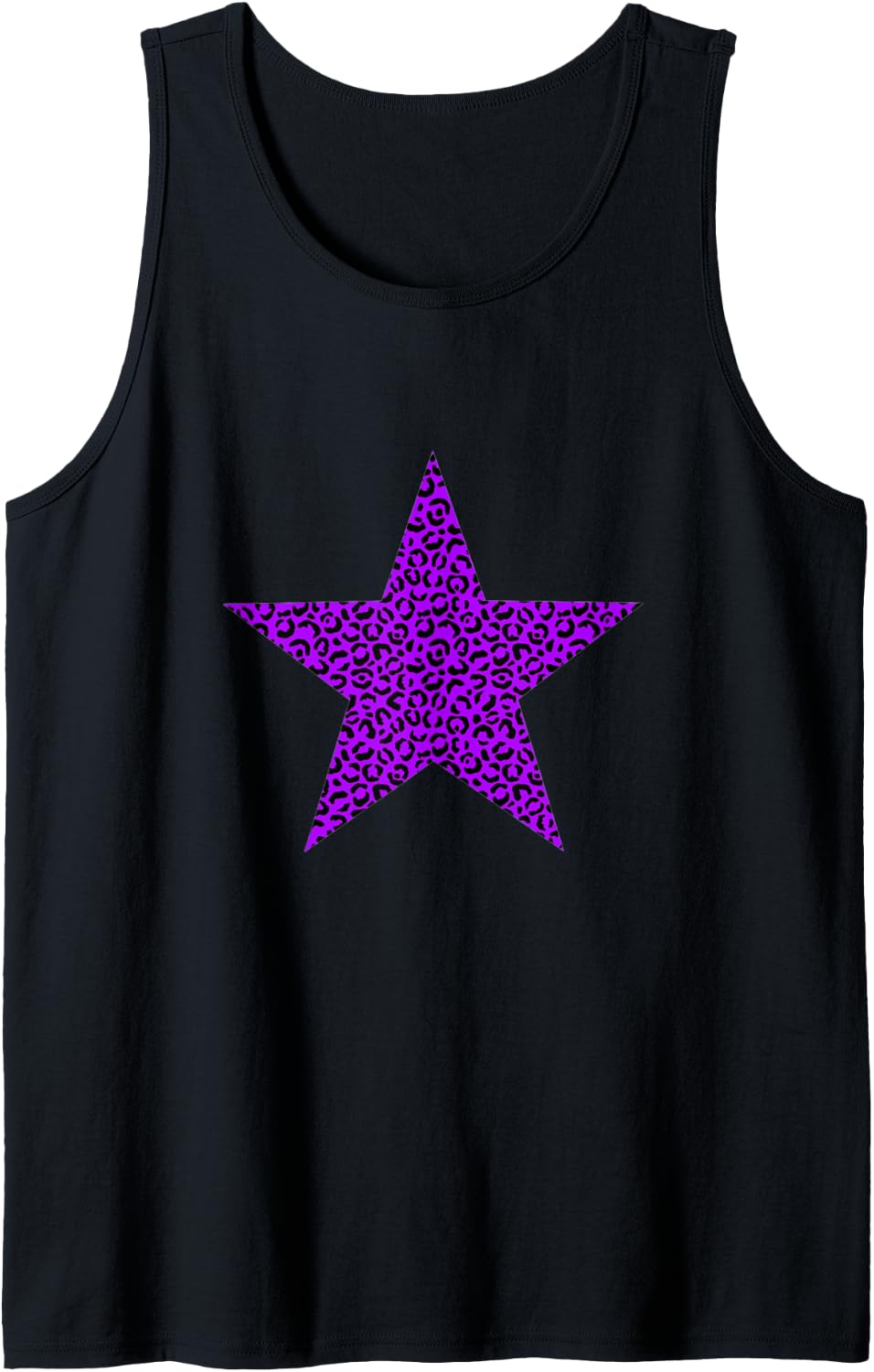 Black and Purple Cheetah Animal Print Star Tank Top Tank Top Comfort Fit Gift Ready