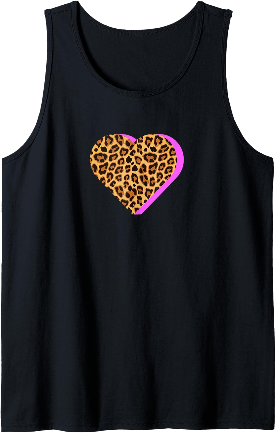 CHEETAH Print HEART Leopard Animal Pink Shadow Graphic Tank Top Tank Top Viral TikTok Find Best Seller Look
