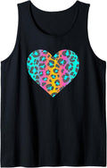Leopard Print Spots Cheetah Heart Love Women Men Adults Tank Top Tank Top Viral TikTok Find Gift Ready