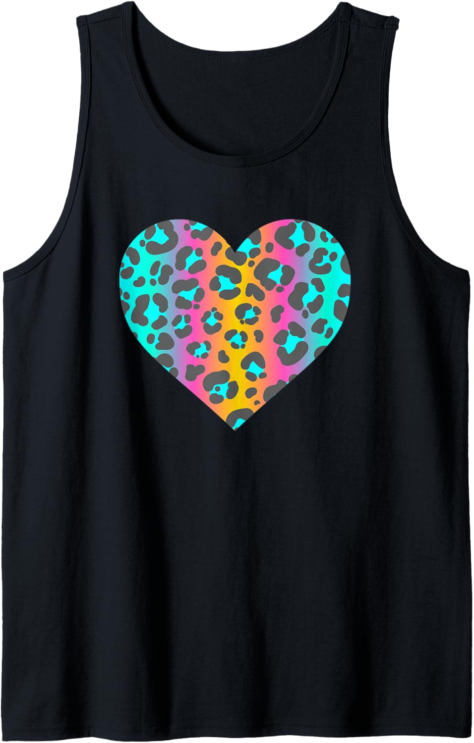 Leopard Print Spots Cheetah Heart Love Women Men Adults Tank Top Tank Top Viral TikTok Find Gift Ready