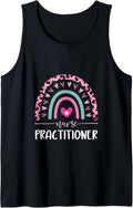 Nurse Practitioner Leopard Rainbow Heart Cheetah Print Tank Top Tank Top Comfort Fit Gift Ready