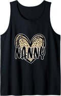 Cute NANNY Women s Leopard Cheetah Print Heart Grandmother Tank Top Tank Top Premium Print US Top Pick