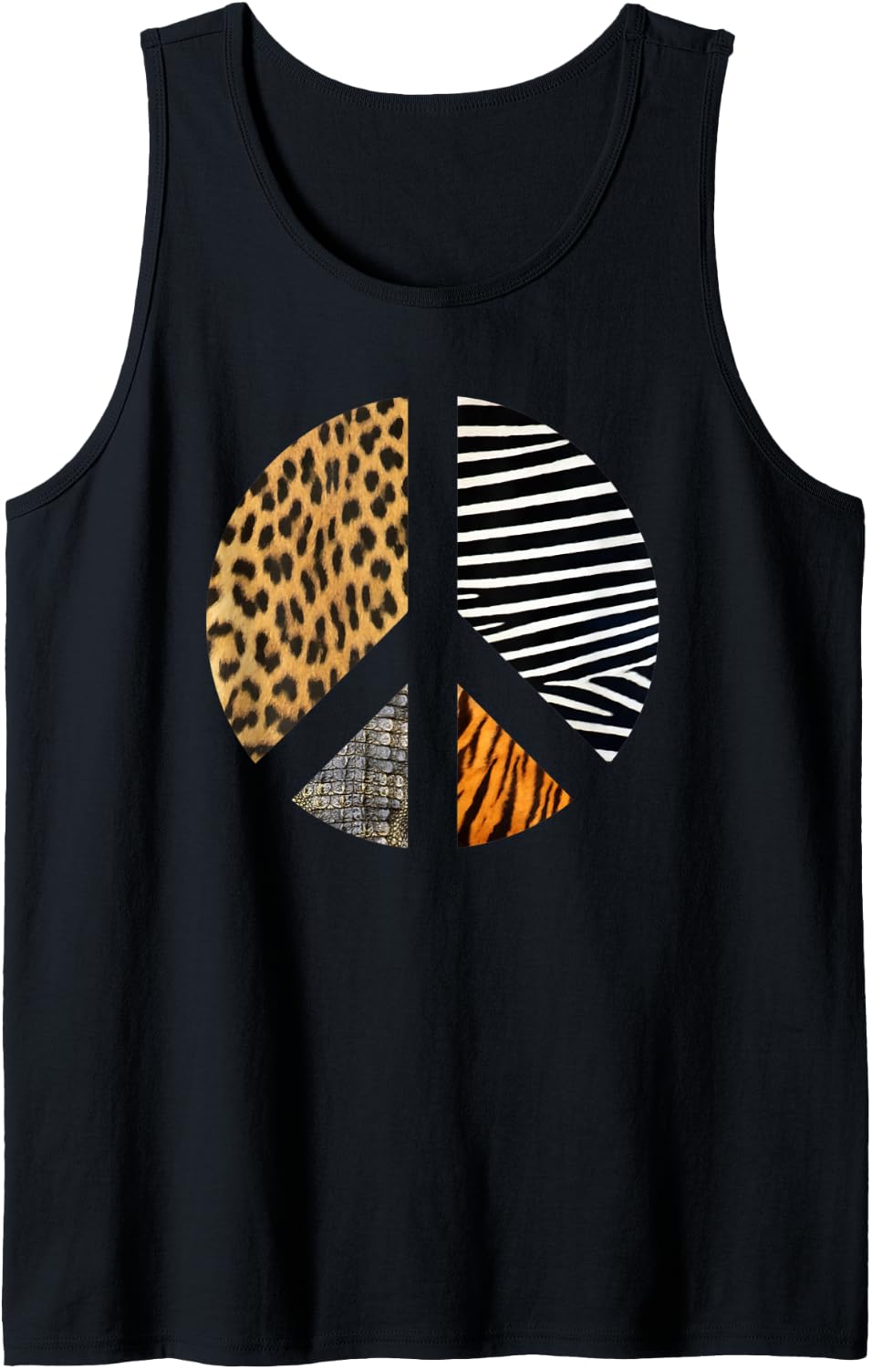 Animal Print Peace Sign Leopard Cheetah 60s 70s Costume Tank Top Tank Top High Search Demand Gift Ready