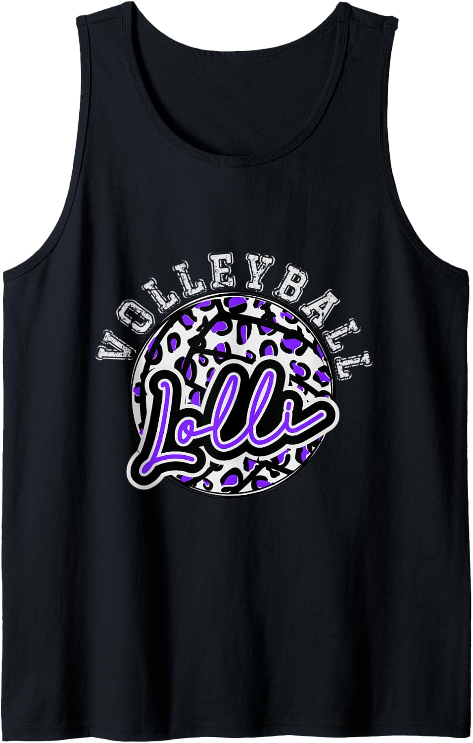 Leopard Cheetah Volleyball Purple Lolli Shirt Womens Trendy Tank Top Tank Top Premium Print Everyday Wear