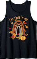 Happy Fall Its Fall Y All Rainbow Cheetah Girl Thanksgiving Tank Top Tank Top Viral TikTok Find Fan Favorite