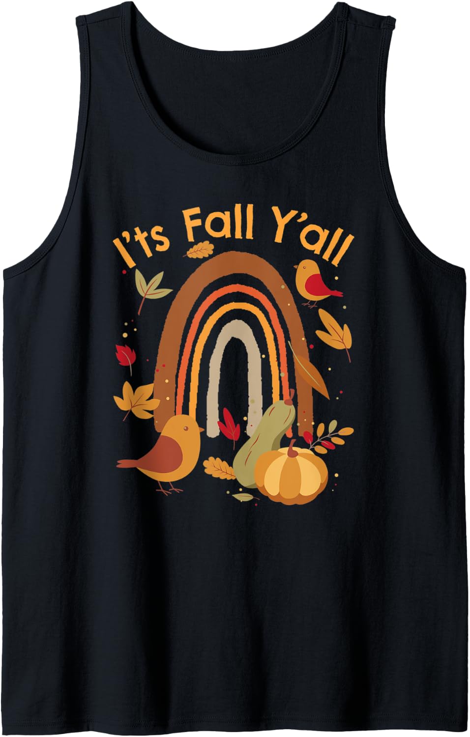 Happy Fall Its Fall Y All Rainbow Cheetah Girl Thanksgiving Tank Top Tank Top Viral TikTok Find Fan Favorite