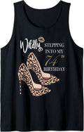Stepping Into My 74th Birthday Leopard Print Cheetah Heels Tank Top Tank Top Streetwear Style Everyday Wear