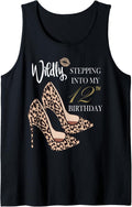 Stepping Into My 12th Birthday Leopard Print Cheetah Heels Tank Top Tank Top Viral TikTok Find Everyday Wear
