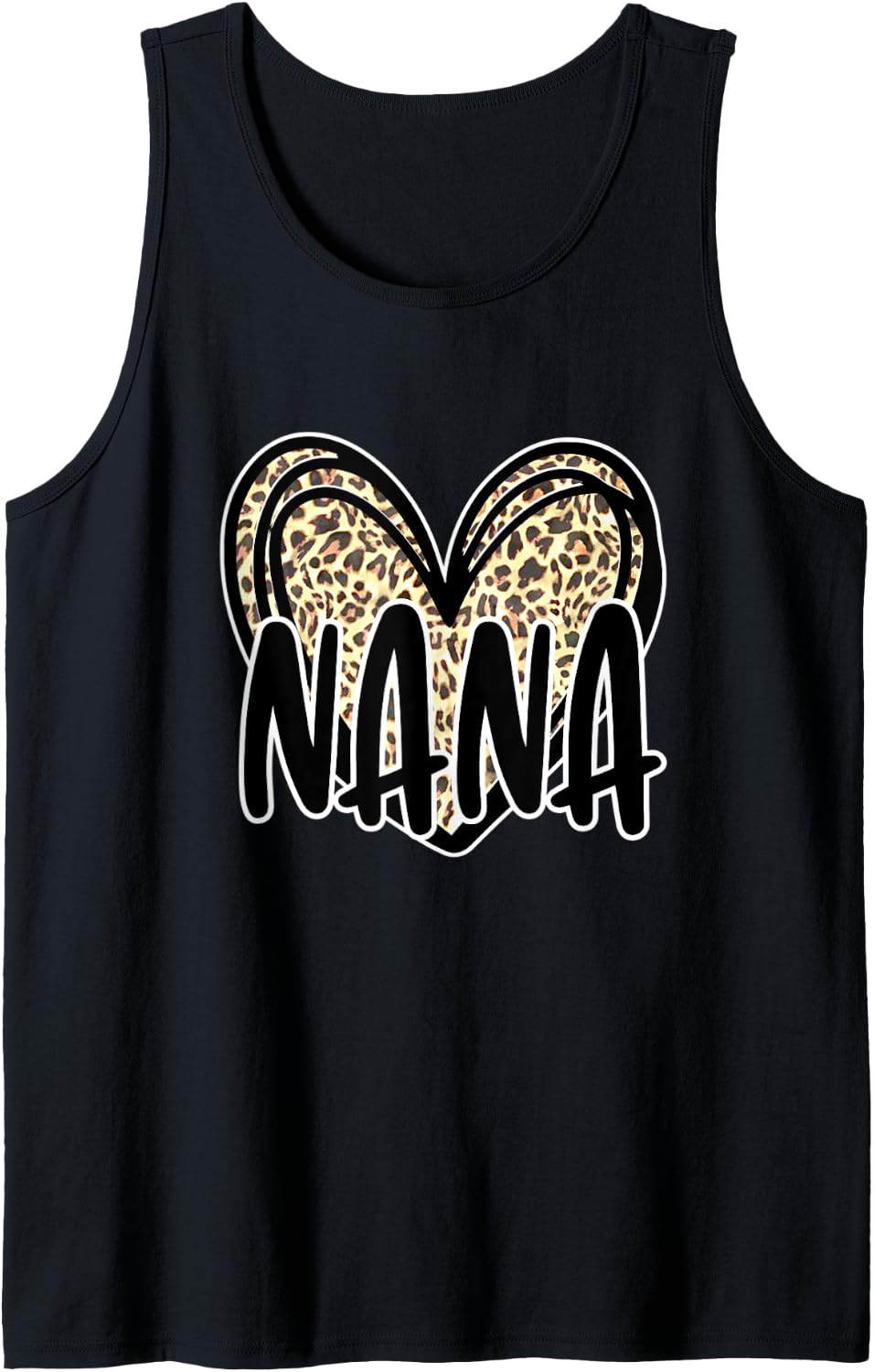 Cute NANA Women s Leopard Cheetah Print Heart Grandmother Tank Top Tank Top High Search Demand US Top Pick