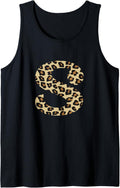 Leopard Cheetah Print Letter S Initial Rustic Monogram Gift Tank Top Tank Top Viral TikTok Find Best Seller Look