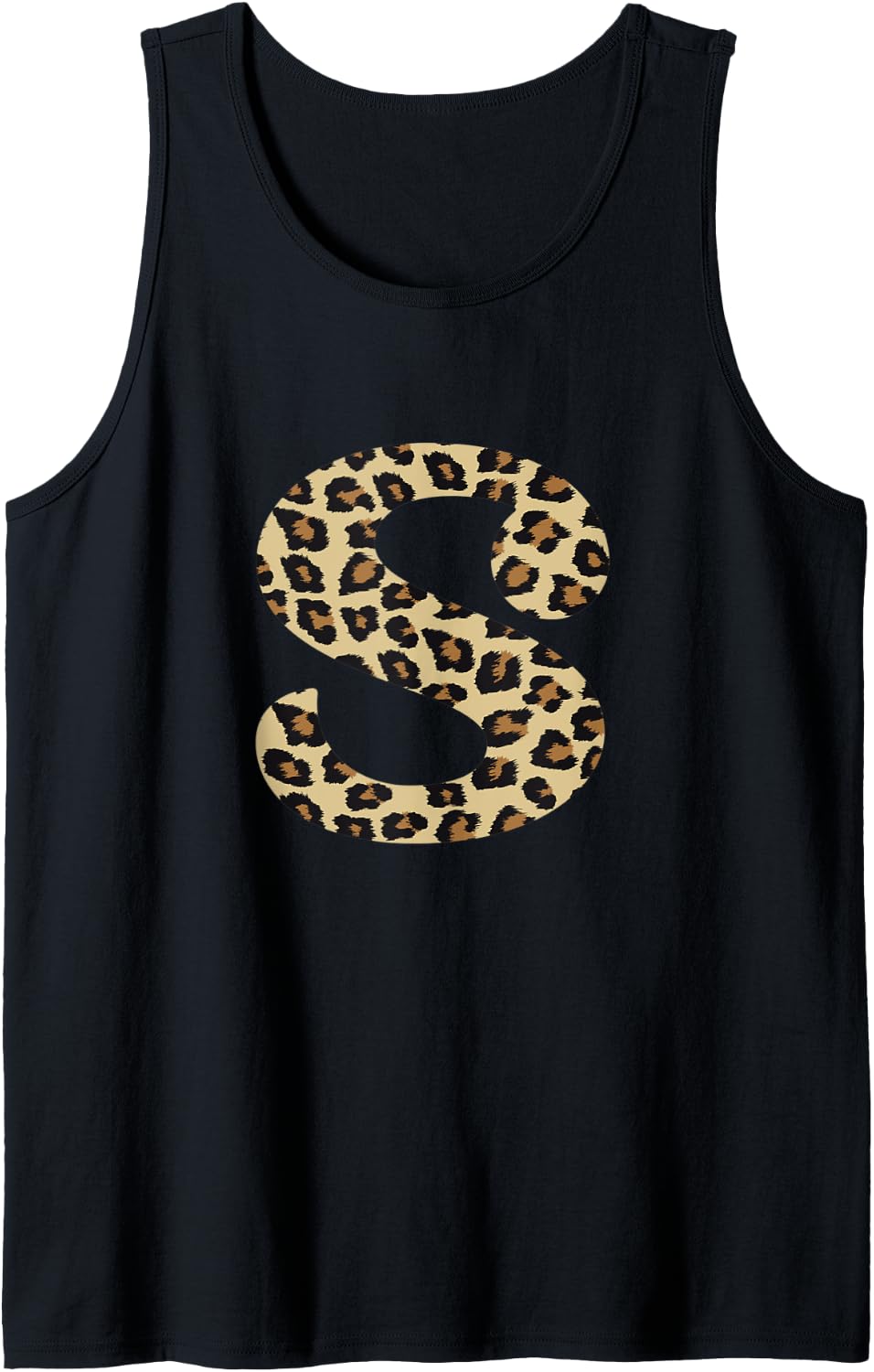 Leopard Cheetah Print Letter S Initial Rustic Monogram Gift Tank Top Tank Top Viral TikTok Find Best Seller Look
