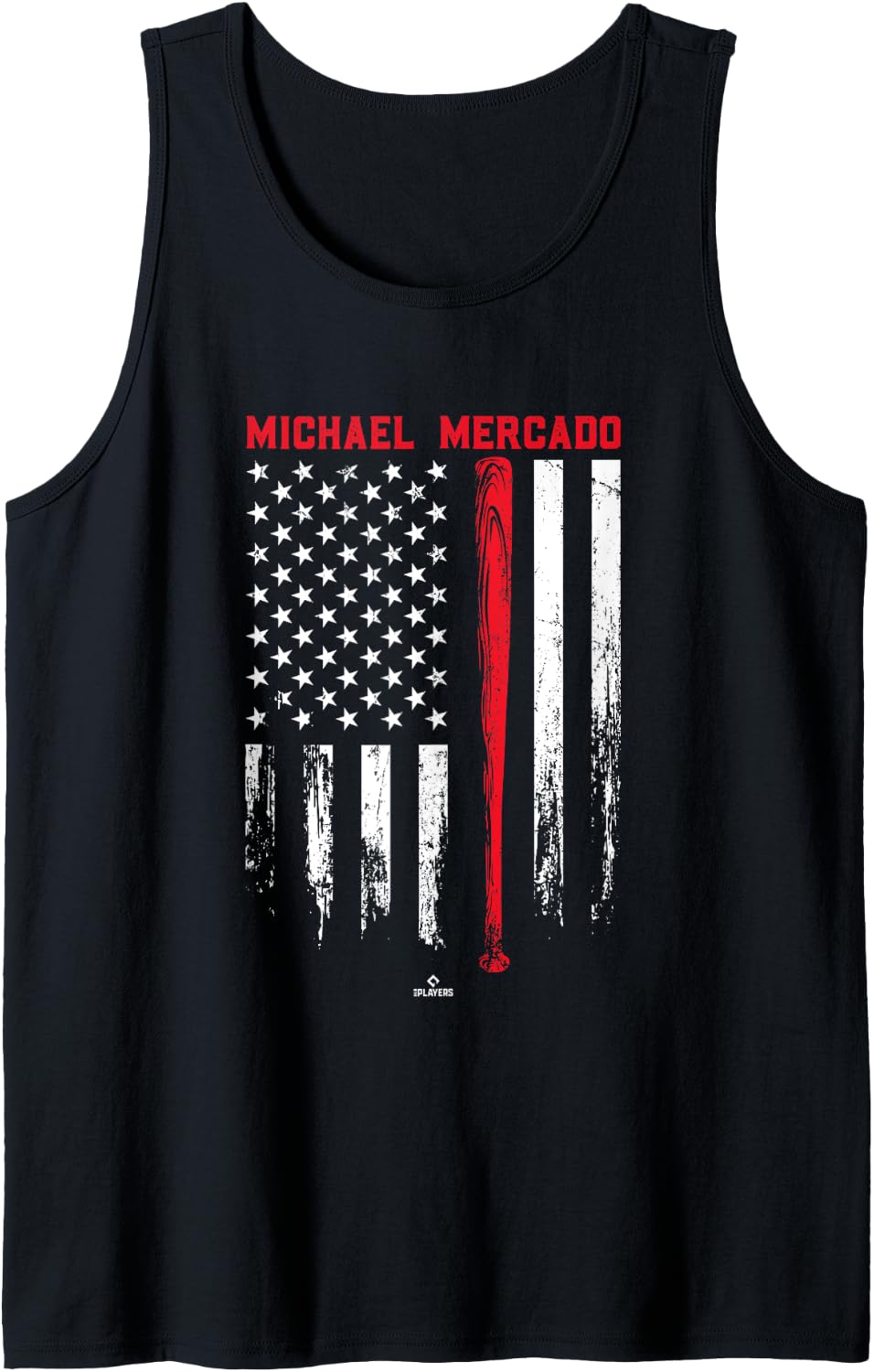 USA Flag Bat Michael Mercado Philadelphia Baseball MLBPA Tank Top Tank Top | US Best Seller