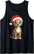 Cheetah Santa Boys Girls Kids Wild Animals Lover Christmas Tank Top Tank Top Streetwear Style Gift Ready