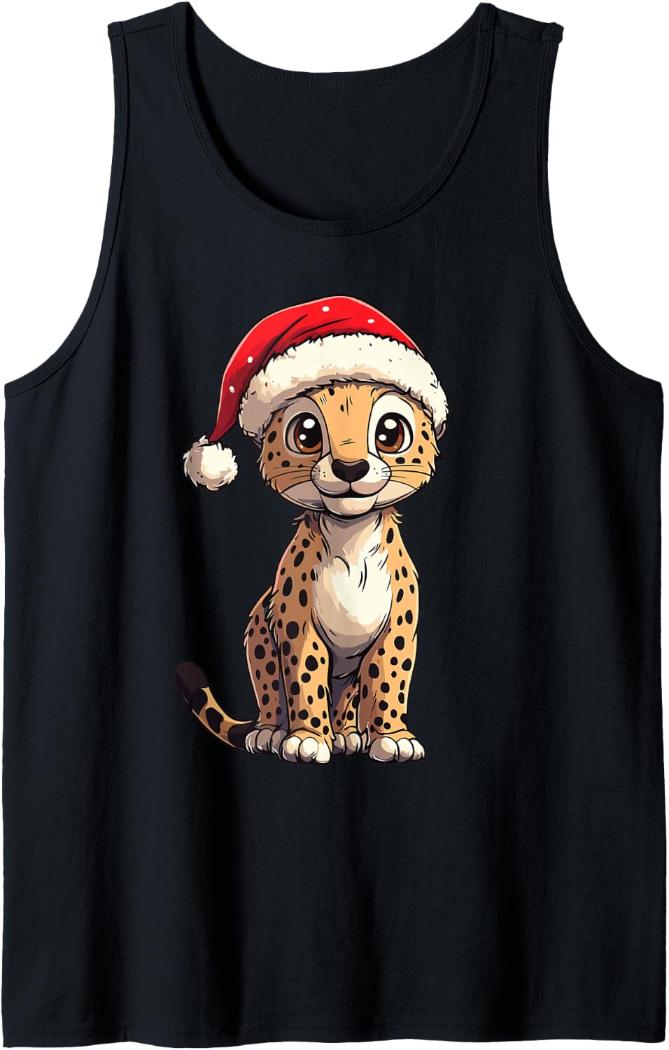 Cheetah Santa Boys Girls Kids Wild Animals Lover Christmas Tank Top Tank Top Streetwear Style Gift Ready