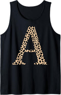 cheetah animal print pattern monogram initial name letter a Tank Top Tank Top Premium Print Gift Ready