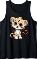 Cute Cheetah With Hearts I Kids Cheetah Tank Top Tank Top Viral TikTok Find Fan Favorite
