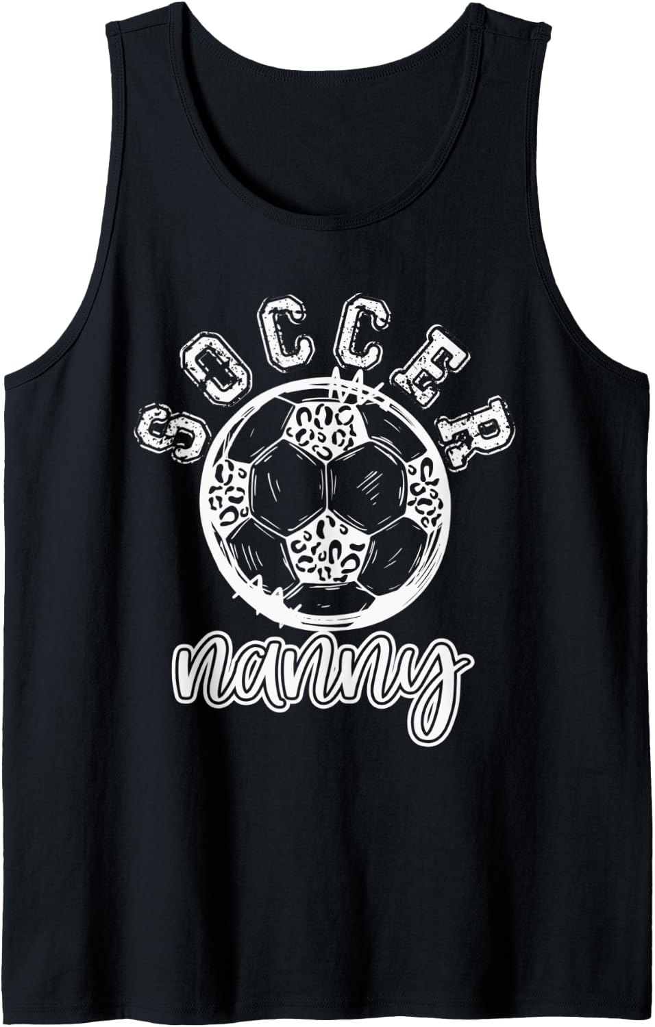 Soccer NANNY Leopard Cheetah Print Retro Trendy Cute Tank Top Tank Top Streetwear Style US Top Pick