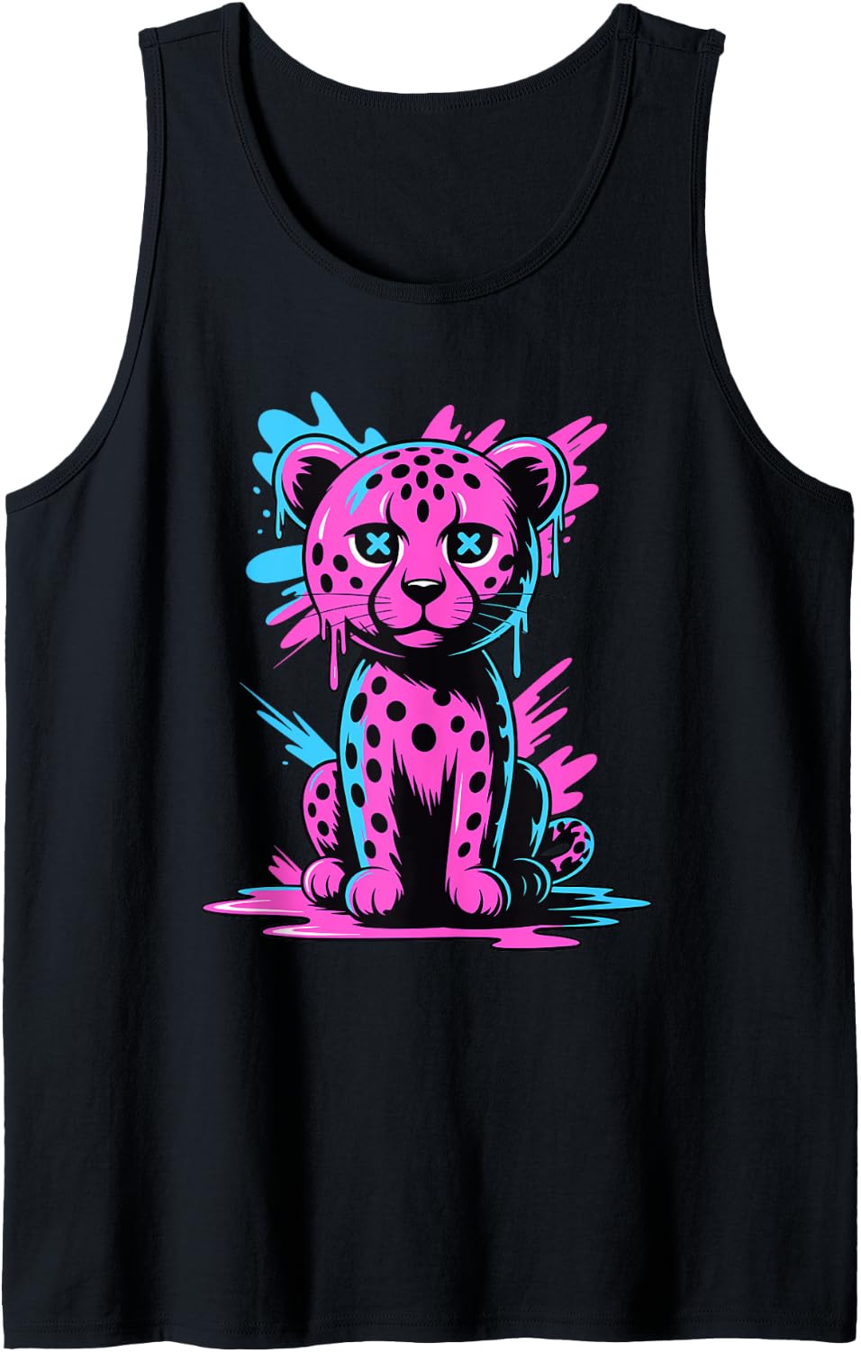 Graffiti Melting Art Cheetah Cheetahs Tank Top Tank Top Viral TikTok Find Best Seller Look